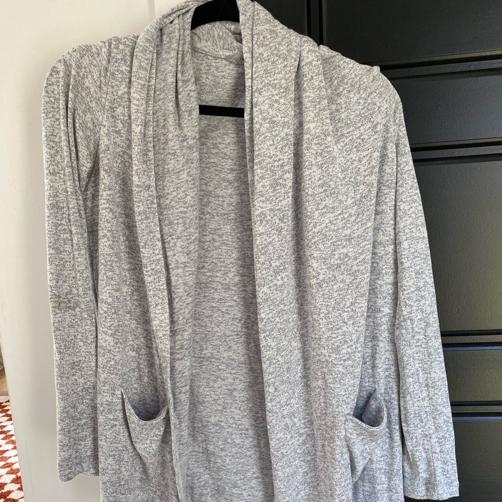 Athleta gray open cardigan